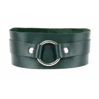Изумрудный широкий ошейник с кольцом Collar Emerald изумрудный 