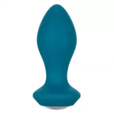 Бирюзовая анальная вибропробка с кристаллом Power Gem Vibrating Crystal Probe - 10,75 см бирюзовый 