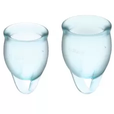 Набор голубых менструальных чаш Feel confident Menstrual Cup голубой 
