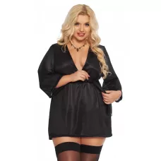 Пеньюар Ramona с пояском черный XL