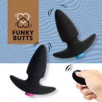 Набор из двух черных анальных плагов для пары FunkyButts черный 