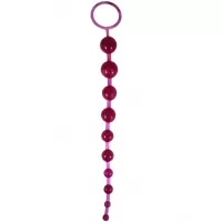 Ярко-розовая анальная цепочка Beads of Pleasure - 30 см ярко-розовый 