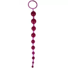 Ярко-розовая анальная цепочка Beads of Pleasure - 30 см ярко-розовый 