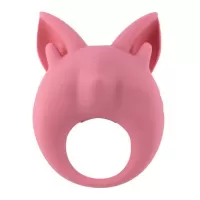 Розовое перезаряжаемое эрекционное кольцо Kitten Kiki розовый 