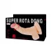 Реалистичный ротатор на присоске Super Rota Dong - 21 см бежевый 
