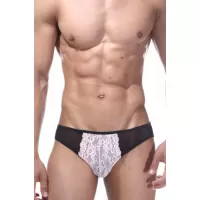 Черно-розовые трусы-слипы черный с розовым L-XL