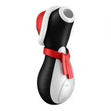 Вакуум-волновой стимулятор клитора Penguin Holiday Edition черный с белым 