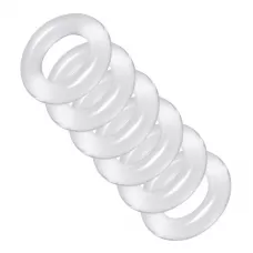 Комплект из 6 прозрачных эрекционных колец Ring Master Custom Ball Stretcher Kit прозрачный 