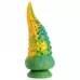 Фантазийный фаллоимитатор в форме щупальца Monstropus Tentacled Monster Silicone Dildo - 21,6 см зеленый с желтым 