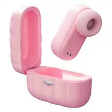 Розовый вакуумный стимулятор клитора Alggie Earphone с управлением через приложение розовый 