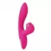 Розовый вибратор-кролик с вакуумной стимуляцией 5’’ Silicone Suction Kiss - 20,3 см розовый 