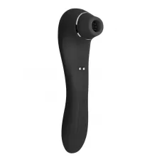 Черный стимулятор Smoooch Clitoral Suction   Vibration - 18,6 см черный 