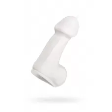 Белая свеча в форме пениса - 47 гр белый 