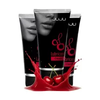 Набор из 3 съедобных лубрикантов JUJU со вкусом вишни  
