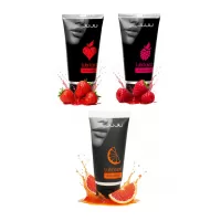 Набор из 3 съедобных лубрикантов JUJU (клубника, малина, грейпфрут  