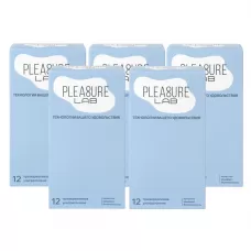 Набор из 5 упаковок ультратонких презервативов Pleasure Lab (по 12 шт  