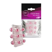 Прозрачная сквозная насадка на пенис с цветными шариками прозрачный 