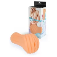 Эластичный мастурбатор в виде вагины телесного цвета телесный 