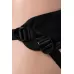 Страпон с 2 насадками и вибрацией UniStrap - 20 и 18 см черный с бежевым 