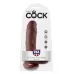 Коричневый фаллоимитатор 8  Cock with Balls - 21,3 см коричневый 
