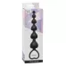 Чёрная анальная цепочка Heart s Beads Black - 18 см черный 