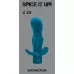 Бирюзовая анальная пробка с вибрацией Satisfaction - 11,5 см бирюзовый 