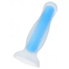 Голубая, светящаяся в темноте анальная втулка Namor Glow - 12,5 см синий 
