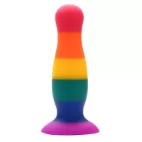 Разноцветная анальная пробка COLOURFUL PLUG - 14,5 см разноцветный 
