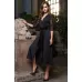 Длинный халат-кимоно Elegance de lux черный XL-XXL