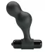 Черная анальная пробка с вибрацией Silicone Vibrating Anal Plug - 10 см черный 