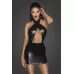 Мини-платье с завязками на шее Powerwetlook halter mini-dress with neck wrap черный M
