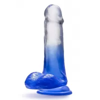 Синий фаллоимитатор Stella Blue - 16,5 см синий 