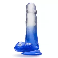Синий фаллоимитатор Stella Blue - 16,5 см синий 