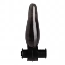 Дымчатая анальная мини-пробка с вибропулей Vibrating Bum Tickler Mini Anal Plug - 6,3 см дымчатый 