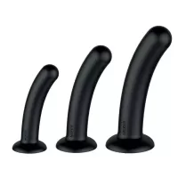 Набор из 3 черных анальных втулок Dilating Set черный 