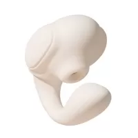 Вибратор с вакуумной стимуляцией Tilly молочный 