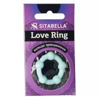 Цветное эрекционное кольцо Love Ring с бусинами разноцветный 