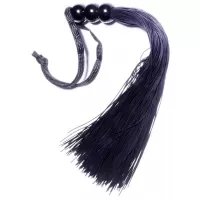 Черная силиконовая плетка - 25,4 см черный 