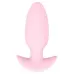 Розовая анальная пробка с вибрацией Cuties Vibrating Mini Butt Plug - 8 см розовый 