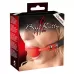 Силиконовый кляп-шар на чёрных ремешках Red Gag silicone красный с черным 
