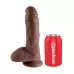 Коричневый фаллоимитатор 8  Cock with Balls - 21,3 см коричневый 