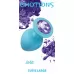 Большая голубая анальная пробка Emotions Cutie Large с фиолетовым кристаллом - 10 см фиолетовый 