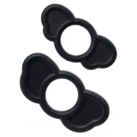 Набор из двух эрекционных колец ELEPHANT RINGS черный 