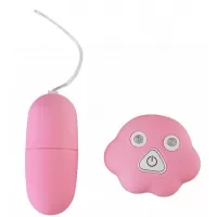 Розовое виброяйцо на шнурке с пультом управления розовый 