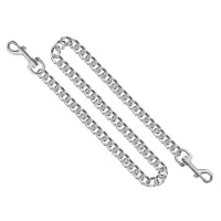 Серебристый цепной переходник с карабинами - 81 см серебристый 