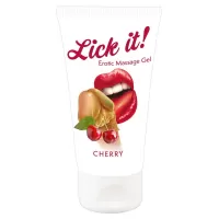 Лубрикант на водной основе Lick it! Cherry с ароматом вишни - 50 мл  