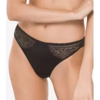 Кружевные трусики-танга Black Diamonds черный 38