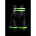Набор для бондажа Thigh Cuffs with Belt and Handcuffs - размер S-M черный с зеленым S-M