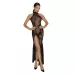 Длинное платье с роскошным разрезом Long tulle dress черный M