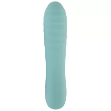 Аквамариновый мини-вибратор Straight Vibrator - 16,4 см аквамариновый 